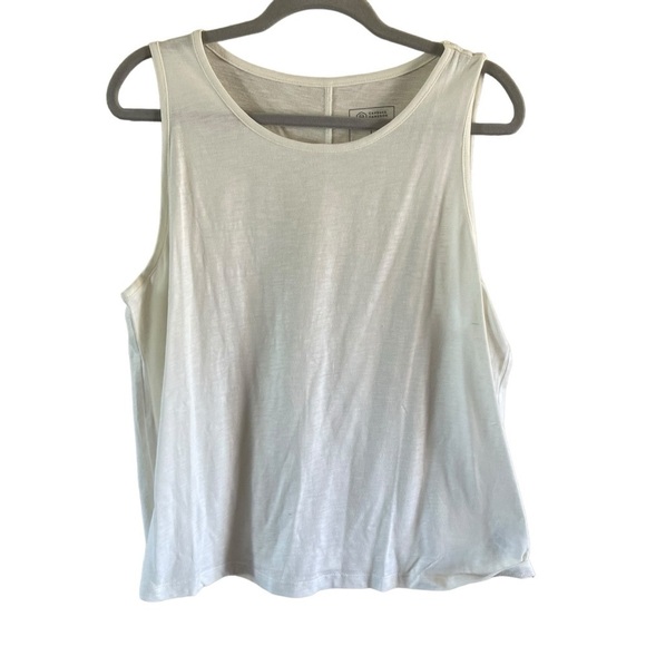 Candace Cameron Bure Scoop Neck Jersey Knit Tank Top size medium White NWOT - Picture 1 of 6